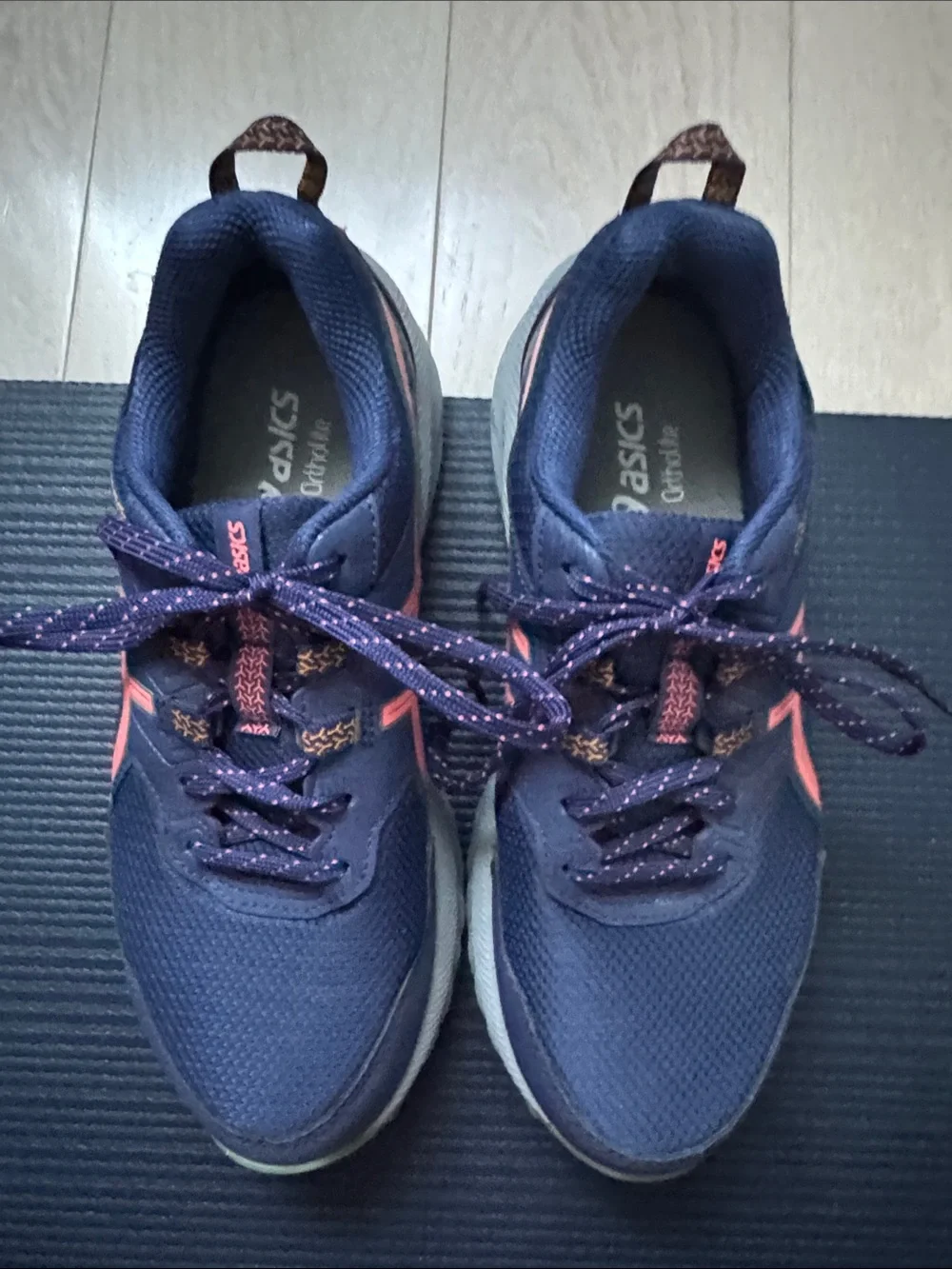 Asics Navy Sneakers with Coral Accents - Picture 3 of 10